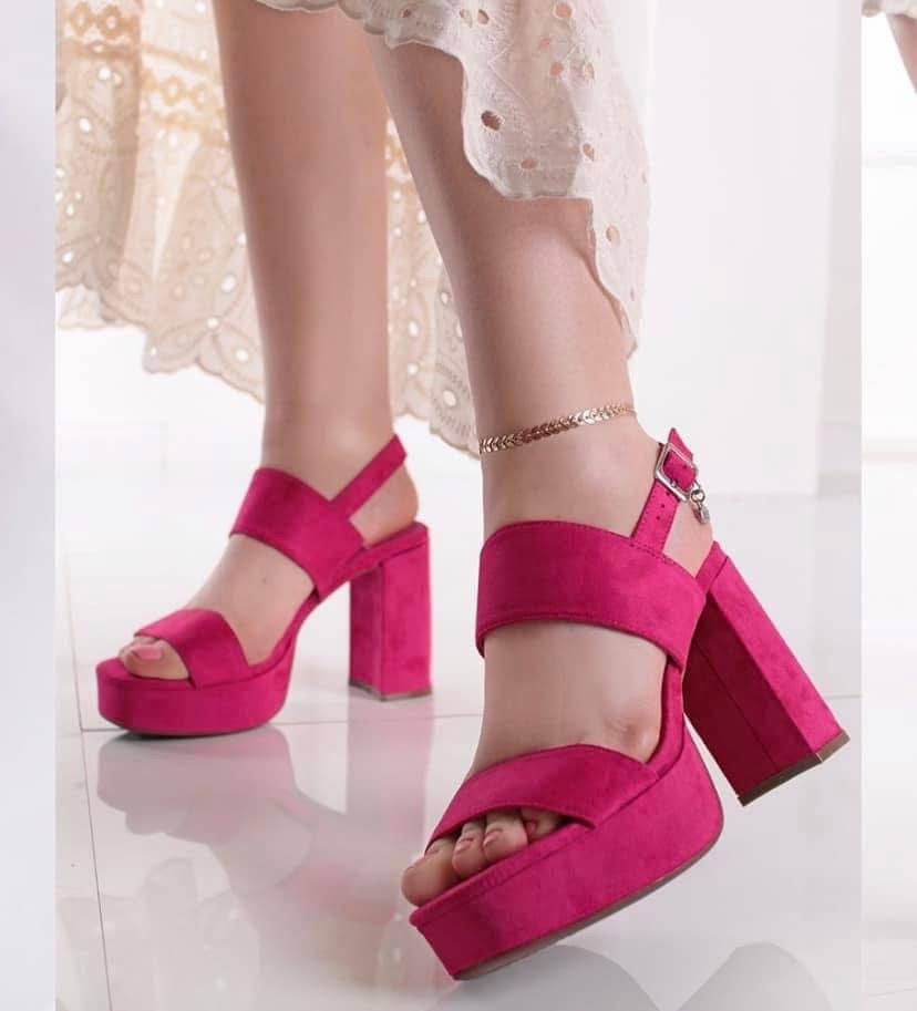 SANDALO XTI DONNA FUCSIA TACCO ALTO