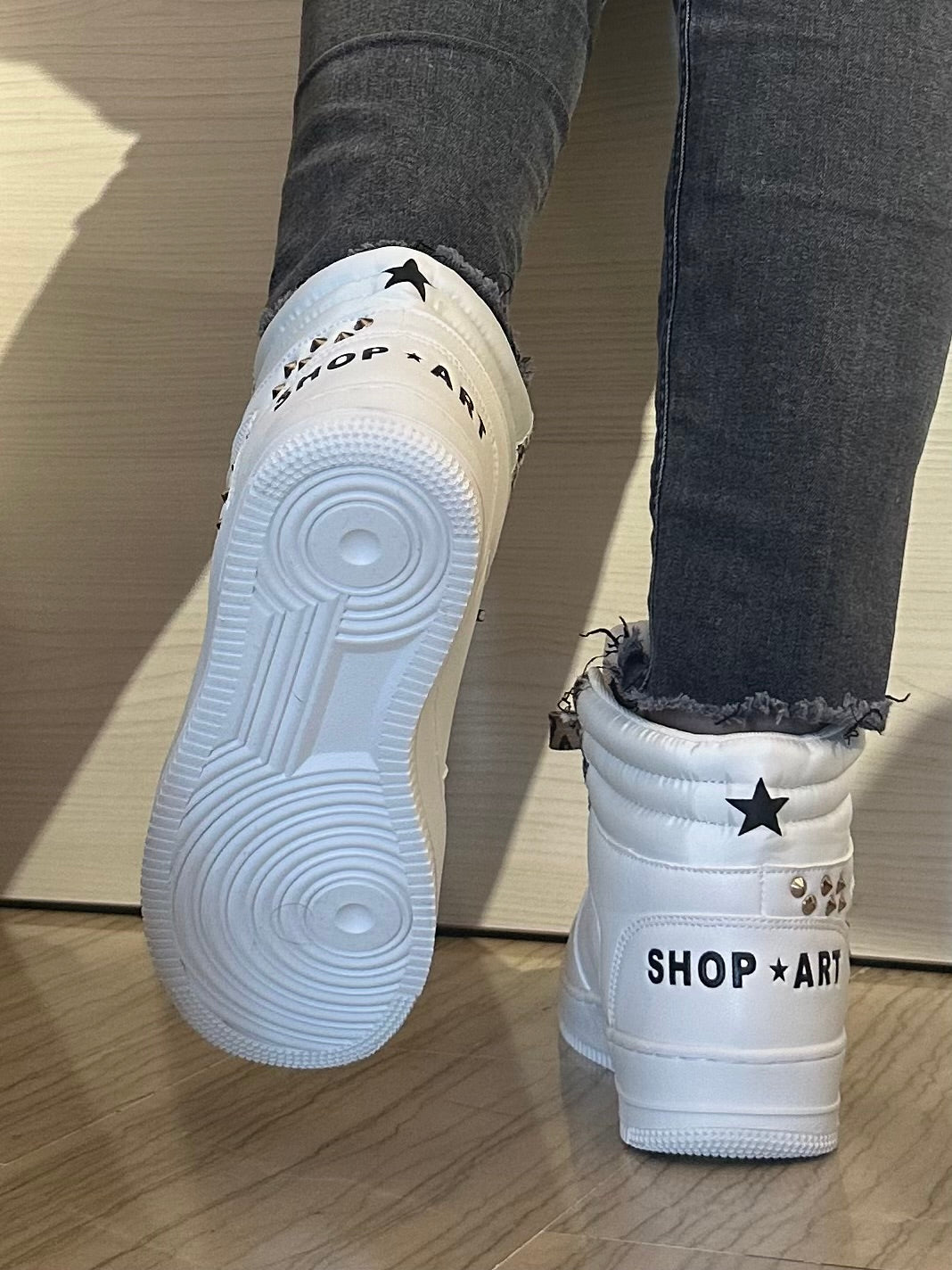 BASKET HAILEY SHOP ART SNEAKER BIANCA E LEOPARDATA