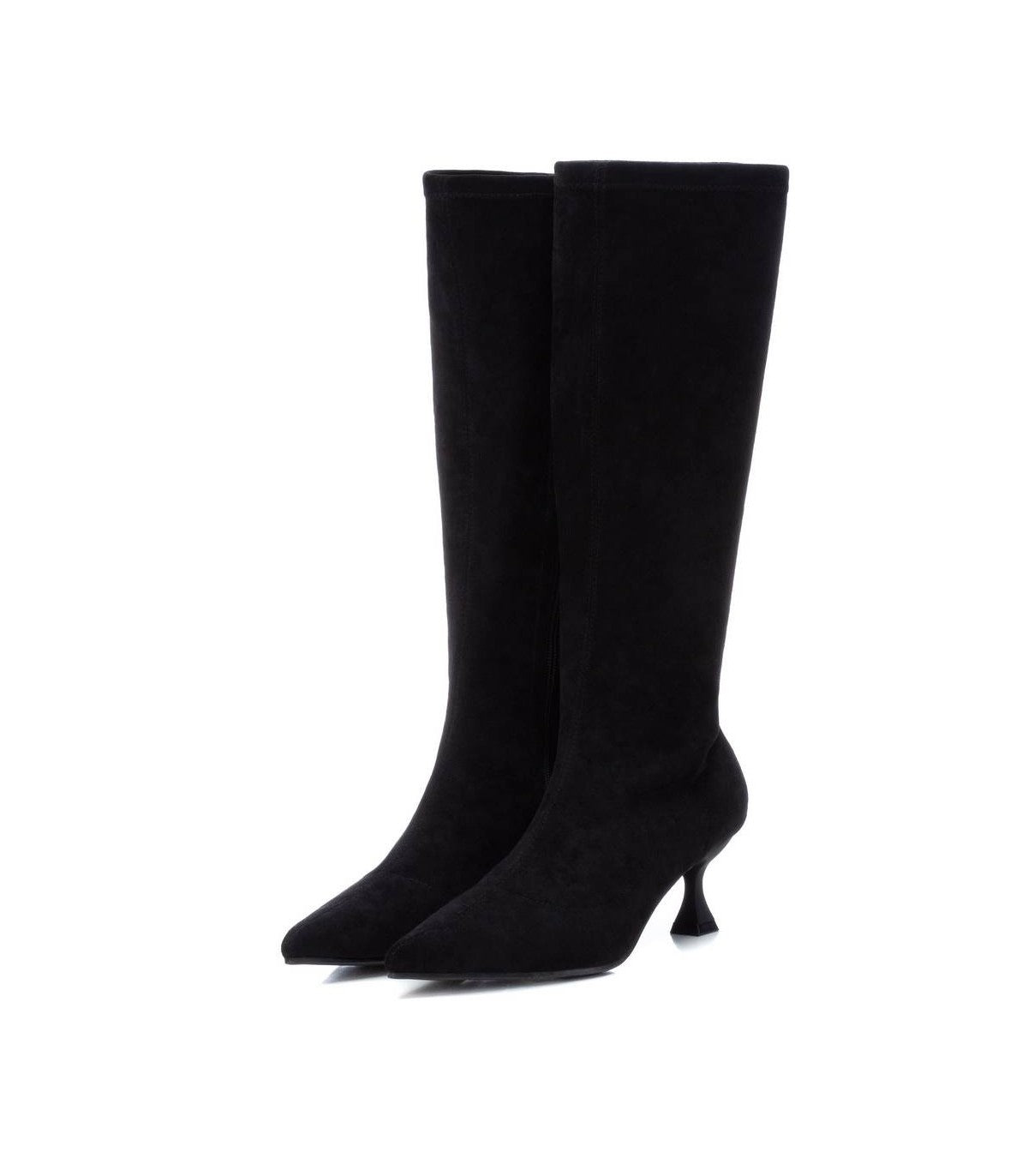 STIVALE XTI NERO SCAMOSCIATO TACCO MEDIO