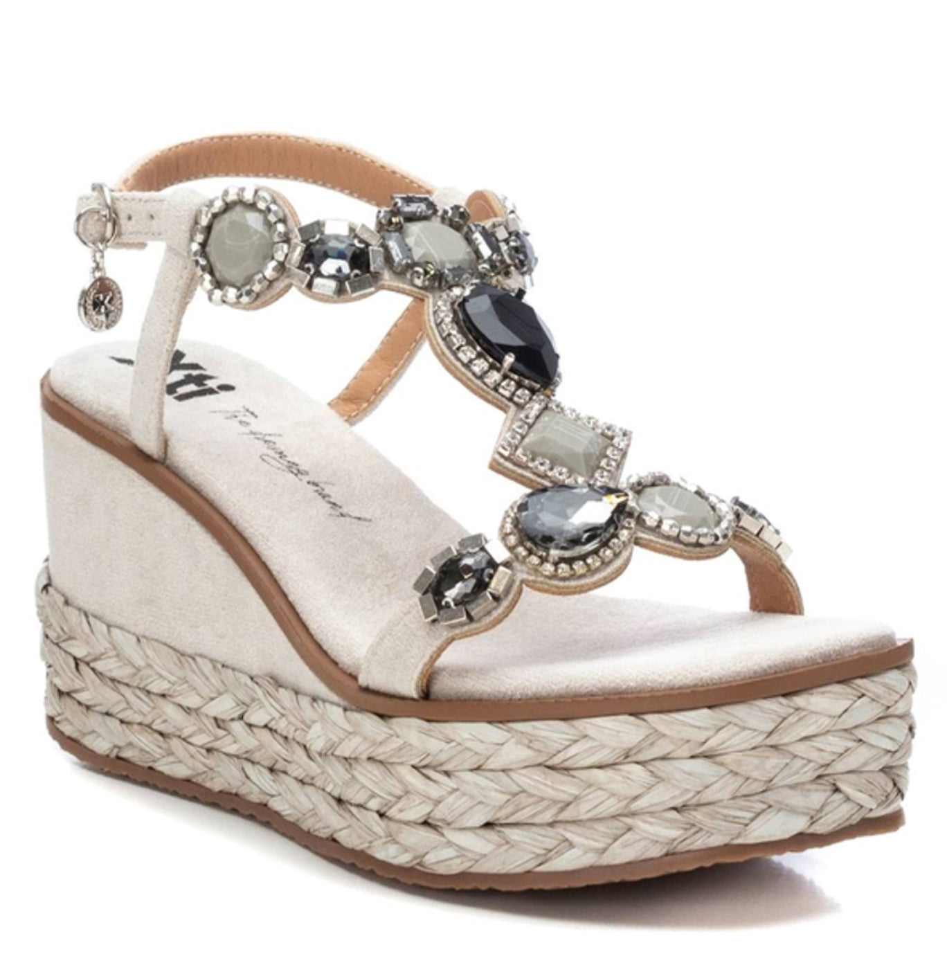 SANDALO XTI DONNA GIOIELLO HIELO CON ZEPPA E GIOIELLI