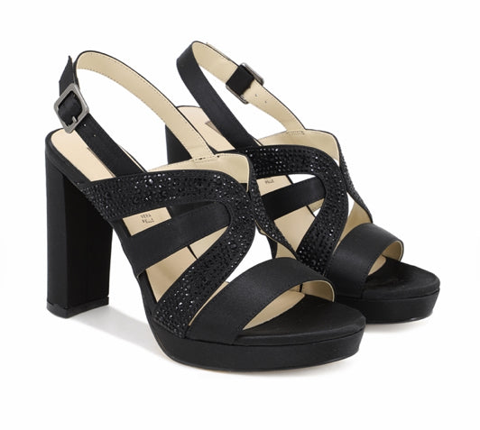 SANDALO QUEEN HELENA DONNA GIOIELLO NERO