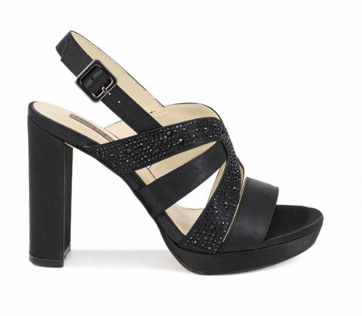 SANDALO QUEEN HELENA DONNA GIOIELLO NERO