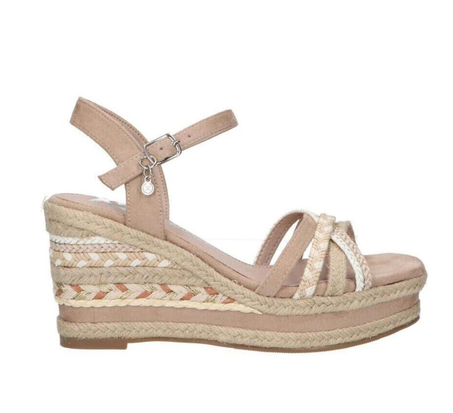 SANDALO XTI DONNA CON ZEPPA A TRECCIA BEIGE