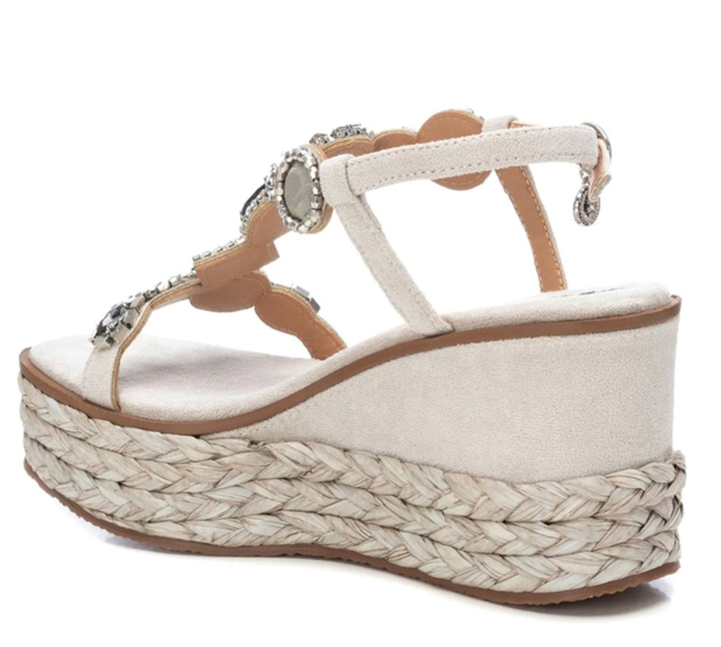 SANDALO XTI DONNA GIOIELLO HIELO CON ZEPPA E GIOIELLI
