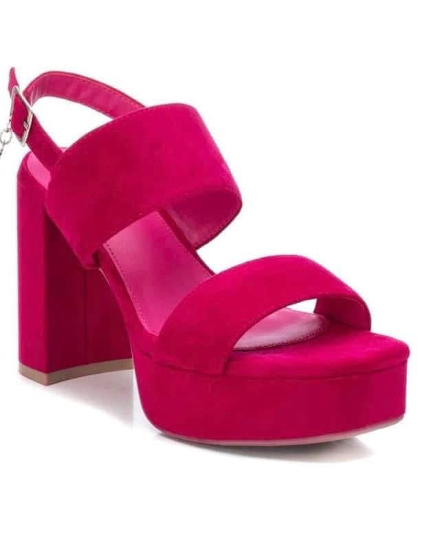 SANDALO XTI DONNA FUCSIA TACCO ALTO