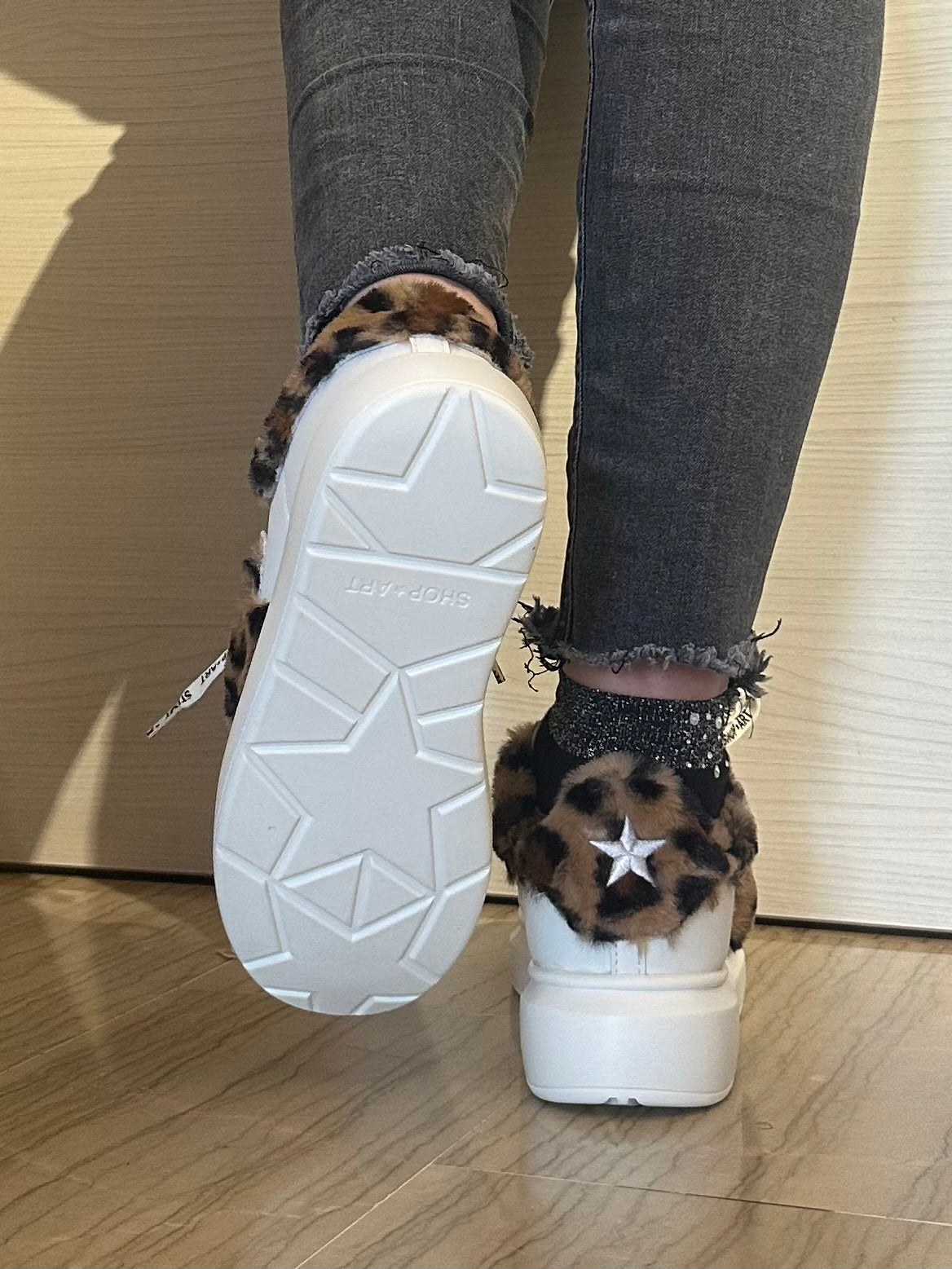 SNEAKER KIM SHOP ART BIANCA E LEOPARDATA