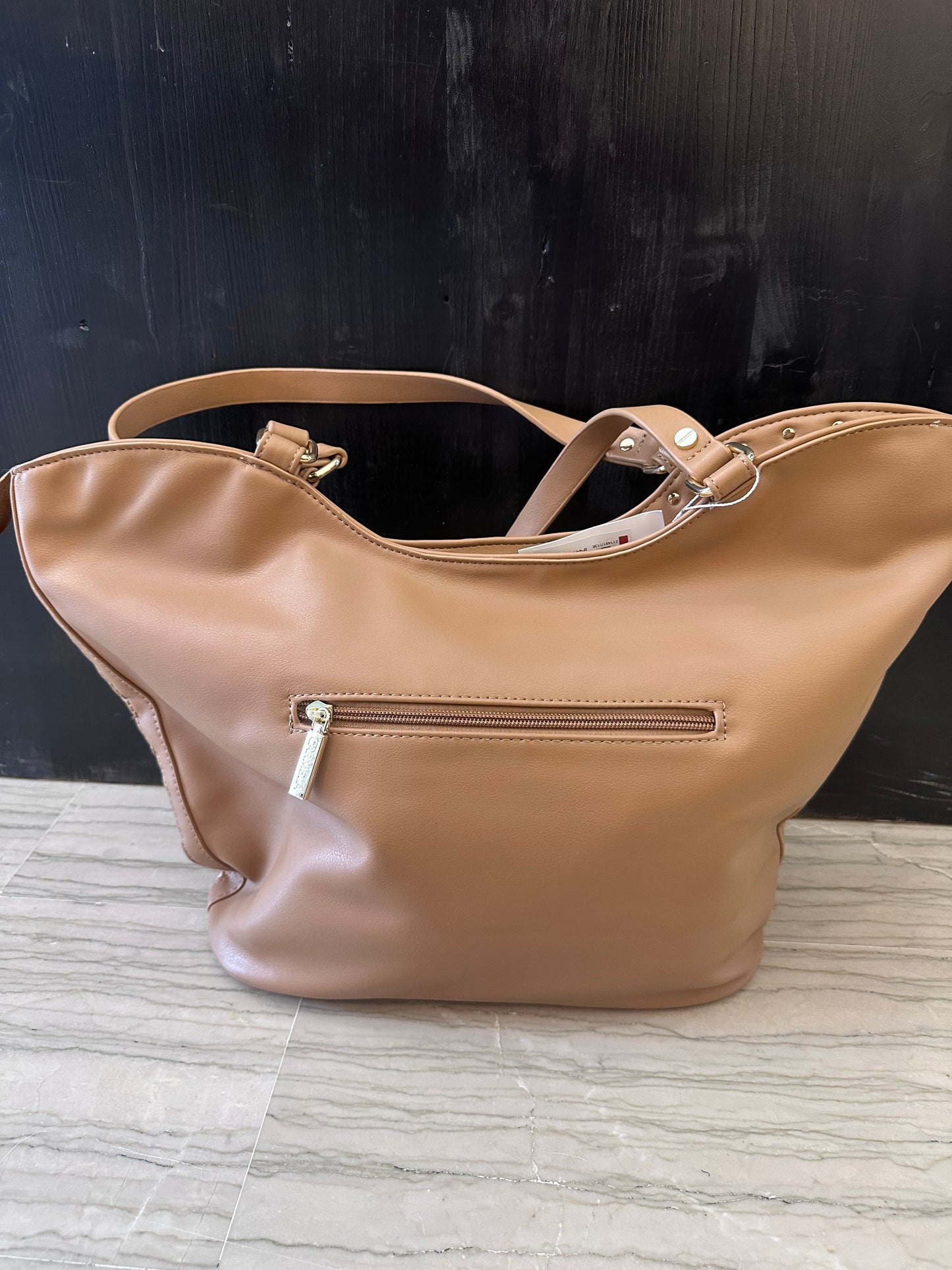 Borsa Xti Grande Intrecciata Cuoio con Borchie