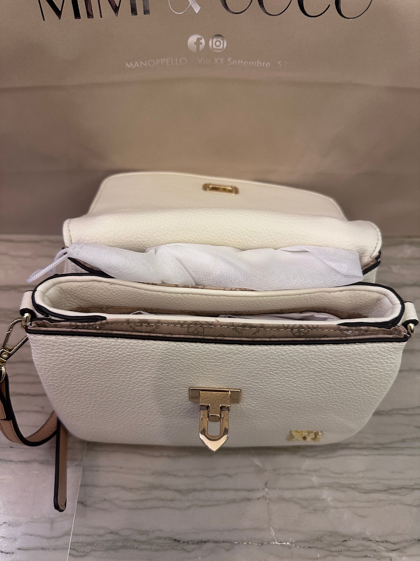 Borsa Multicolor Verde Beige Tracolla – Crossbody Elegante 19 cm