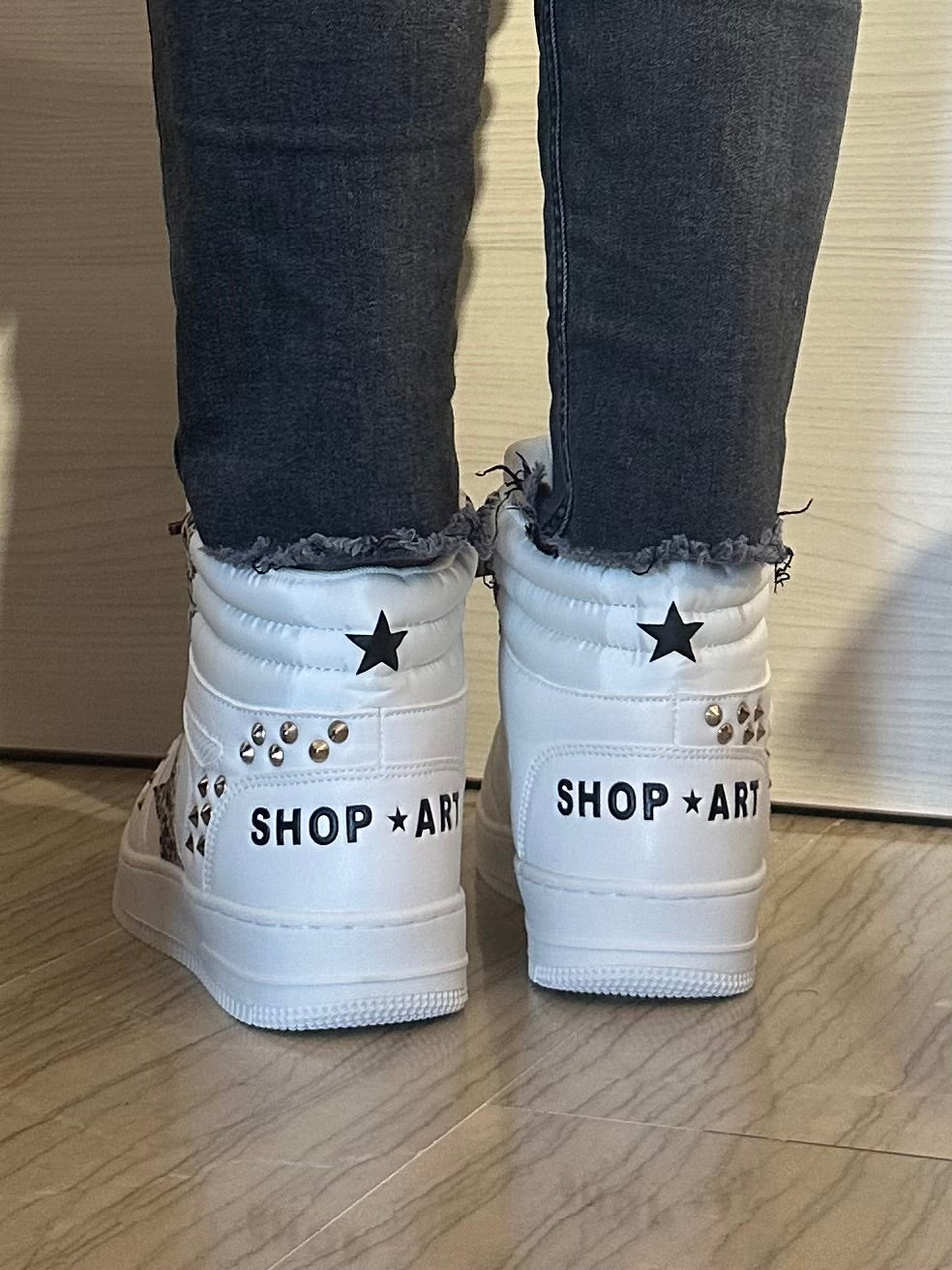 BASKET HAILEY SHOP ART SNEAKER BIANCA E LEOPARDATA