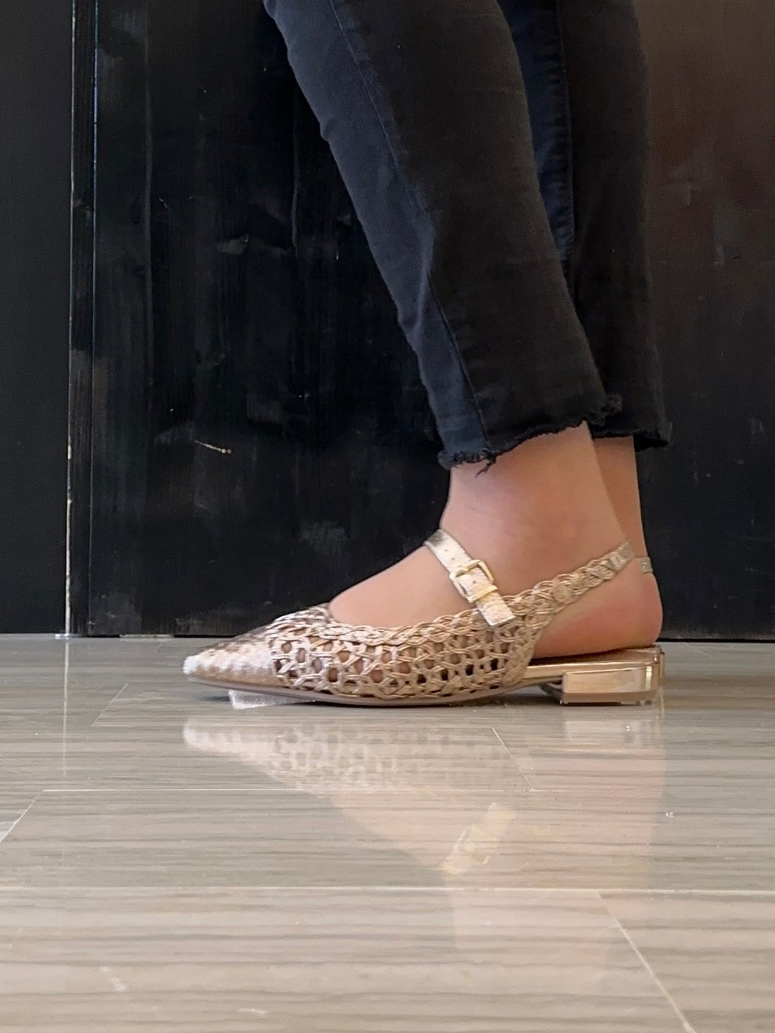 Ballerina Traforata Oro Rosa Xti con Laccetto – Scarpe Eleganti Comfort