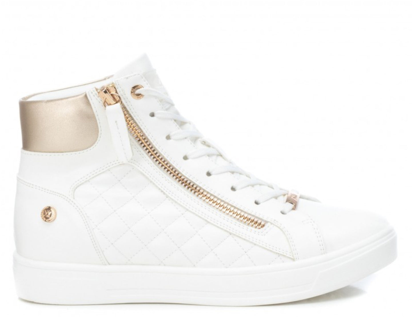 SNEAKER XTI ALTA BIANCA E ORO