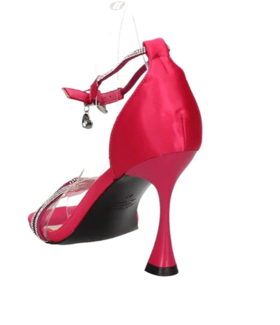 SANDALO GIOIELLO GAI MATTIOLO FUCSIA E STRASS ARGENTO
