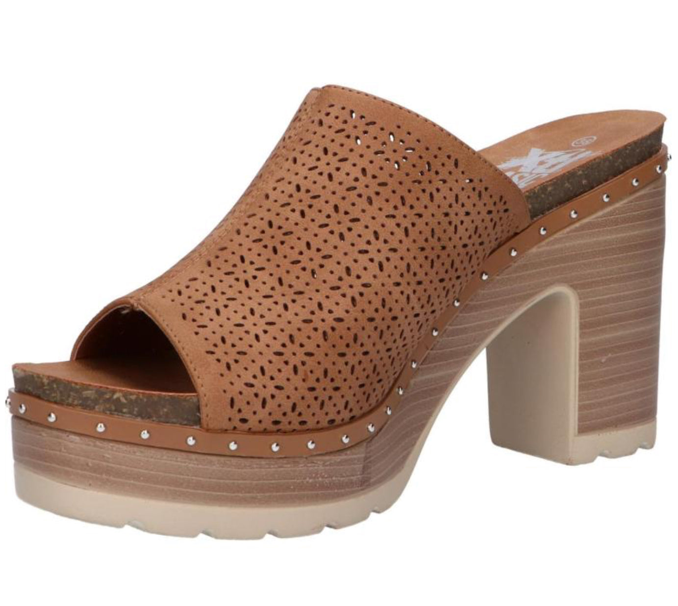 SABOT XTI DONNA CUOIO TACCO LARGO