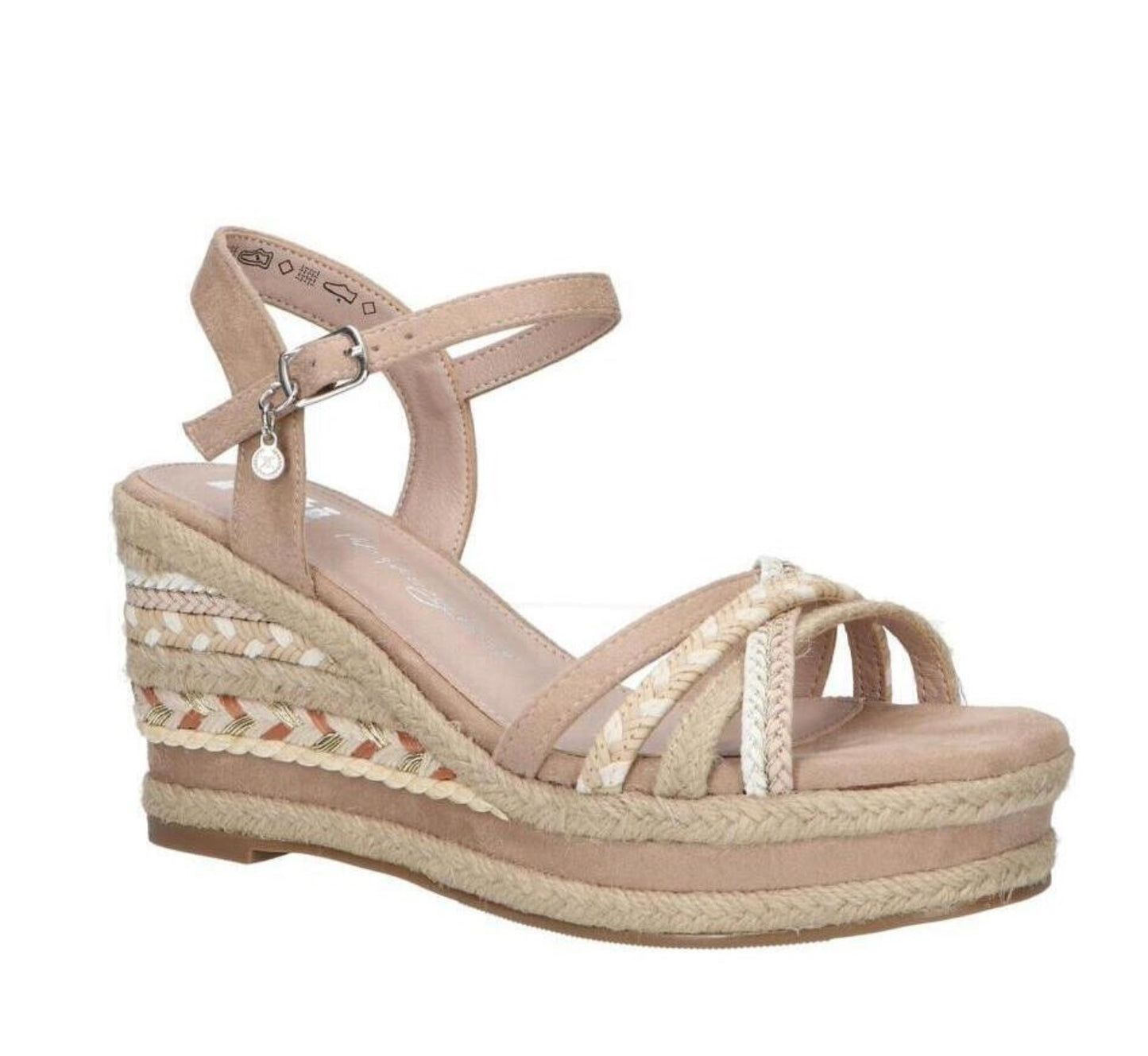 SANDALO XTI DONNA CON ZEPPA A TRECCIA BEIGE
