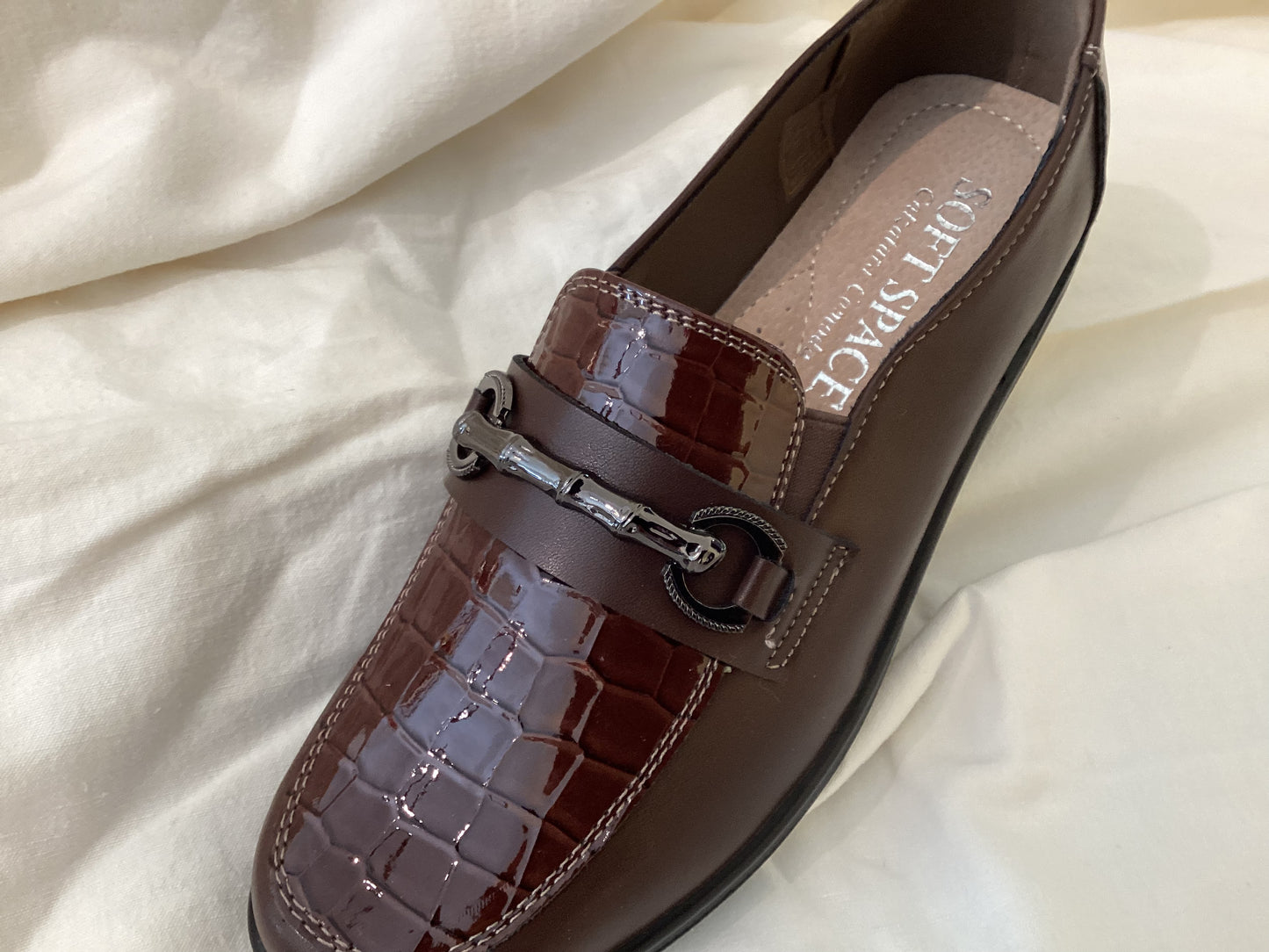 MOCASSINO DONNA MARRONE CON FIBBIA