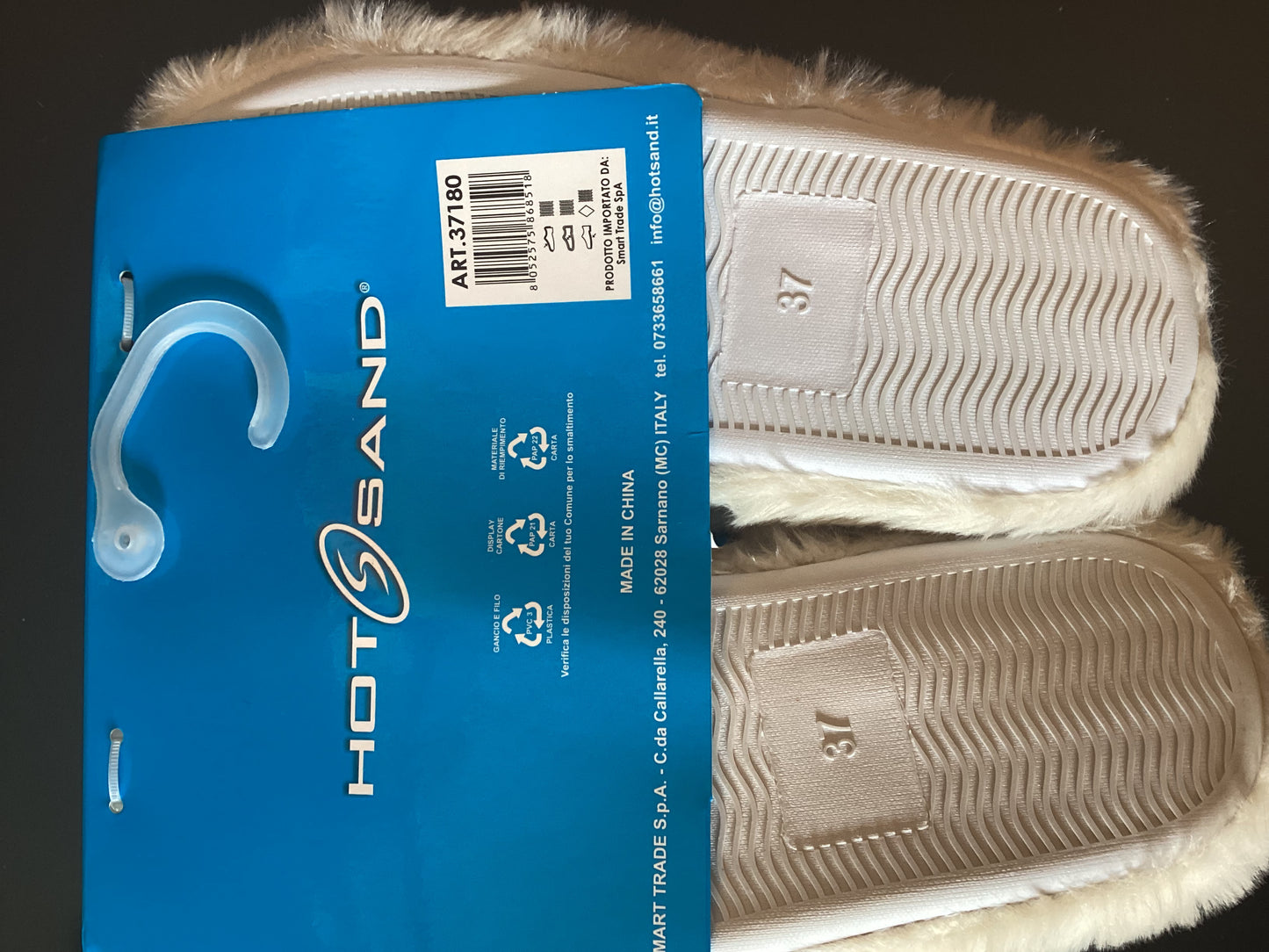 PANTOFOLA DA CASA NERA O BEIGE CON CATENA