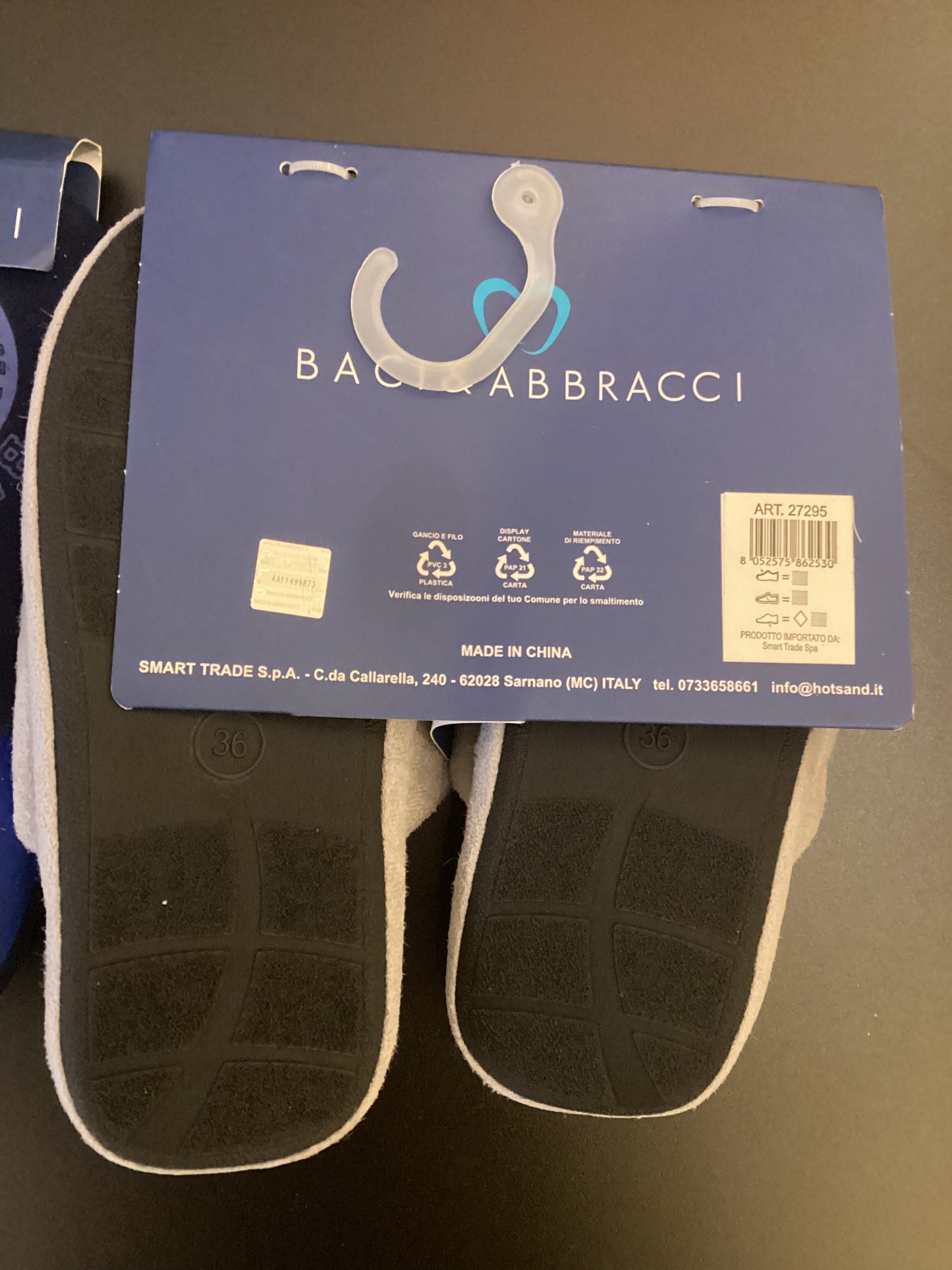 CIABATTA DA CASA RAGAZZO/UOMO BLU NAVY O GRIGIA