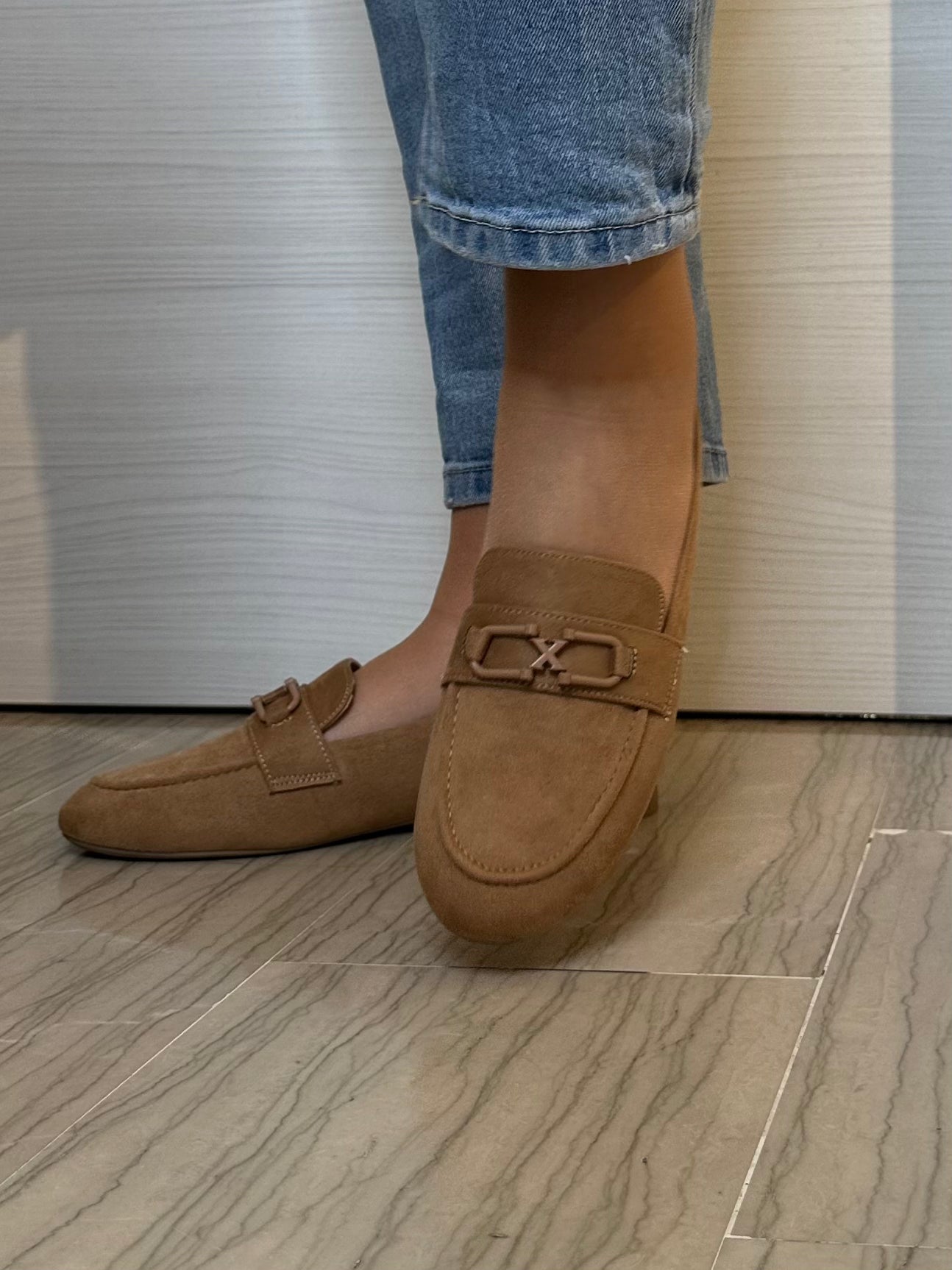 MOCASSINO XTI DONNA CAMEL CAMOSCIO SINTETICO