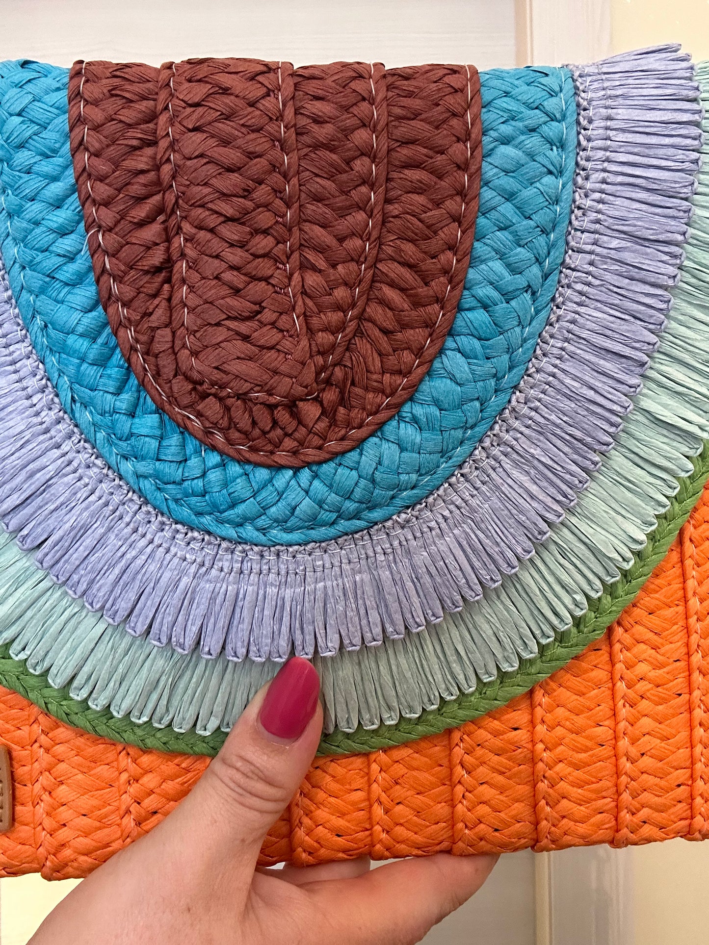 POCHETTE XTI DONNA IN RAFIA MULTICOLOR