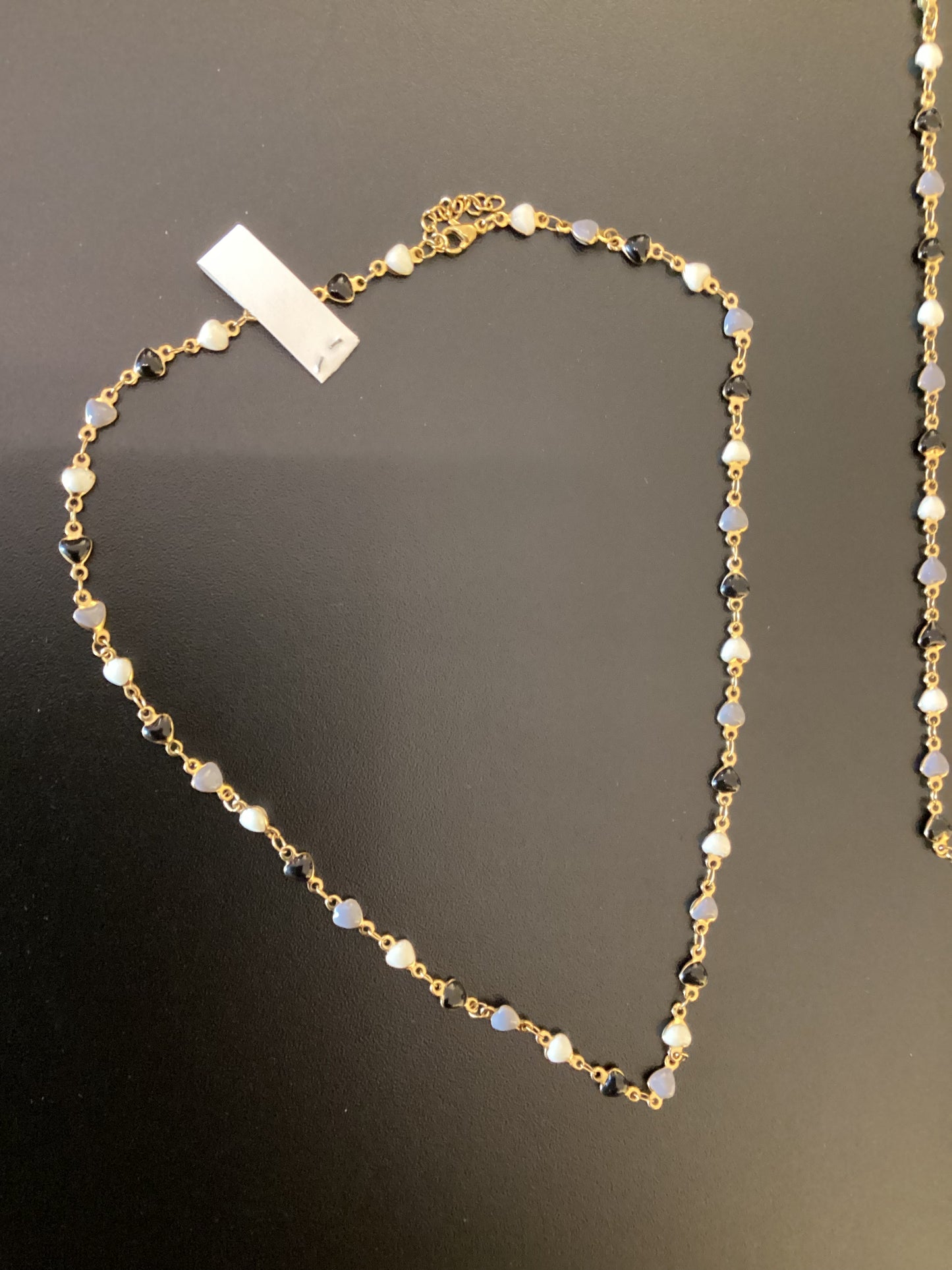 SET COLLANA E BRACCIALE ACCIAIO CATENA ORO BIANCO, GRIGIO, NERO