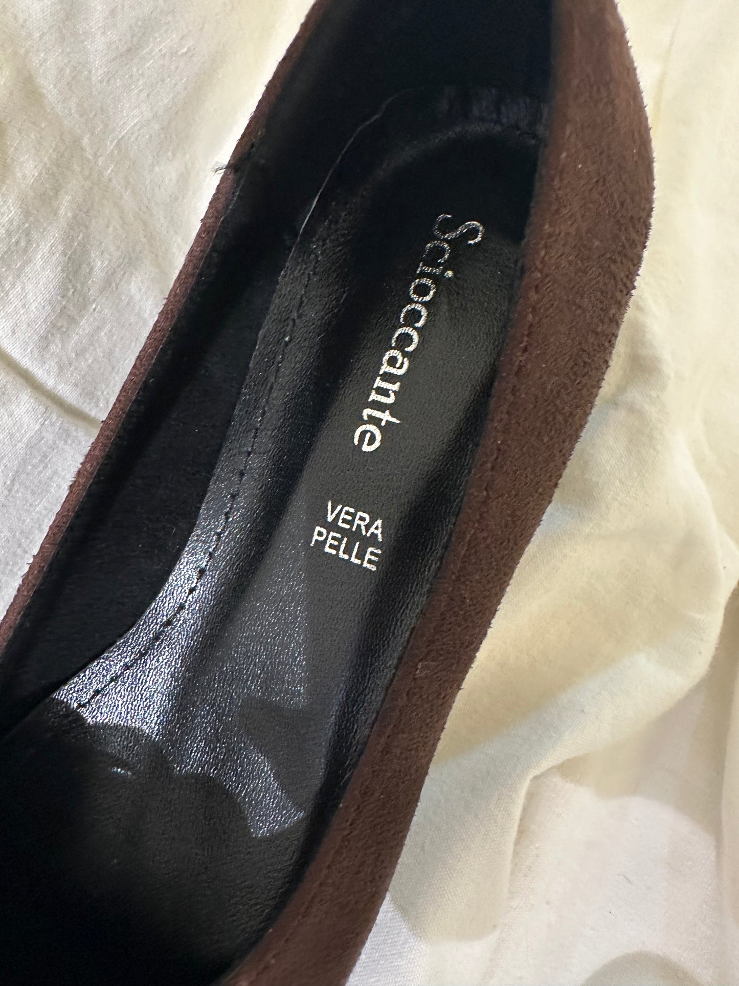 DÉCOLLETÉ MARRONE TACCO BASSO