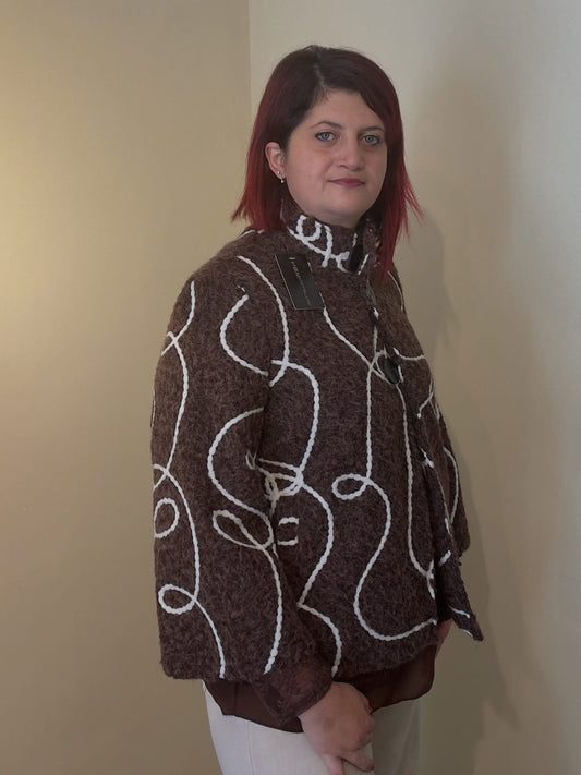 CAPPOTTINO MARRONE DONNA A TRAPEZIO