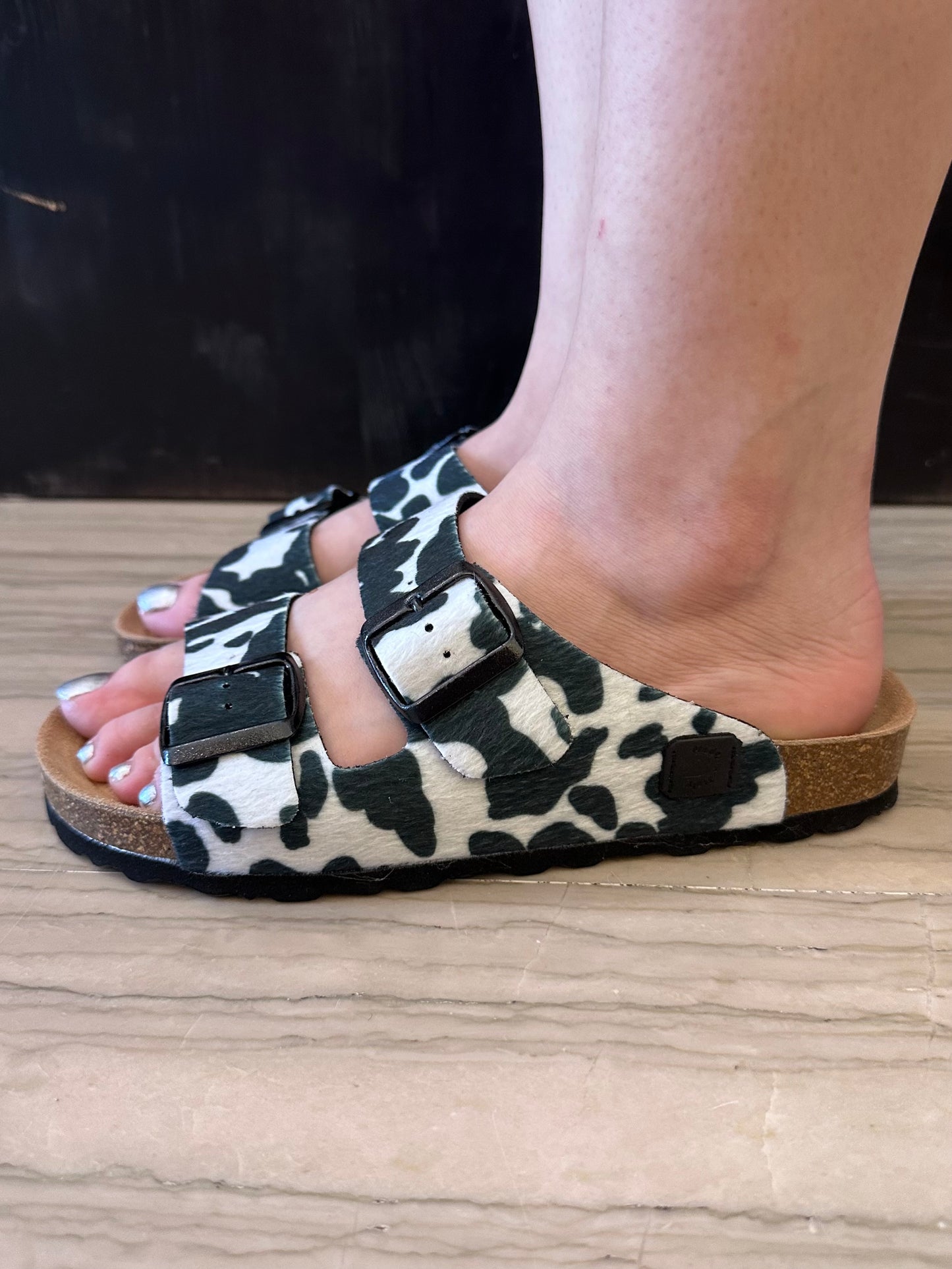 Ciabatta Donna BIOLINE Made in Italy in Pelle – Mucchina Nero