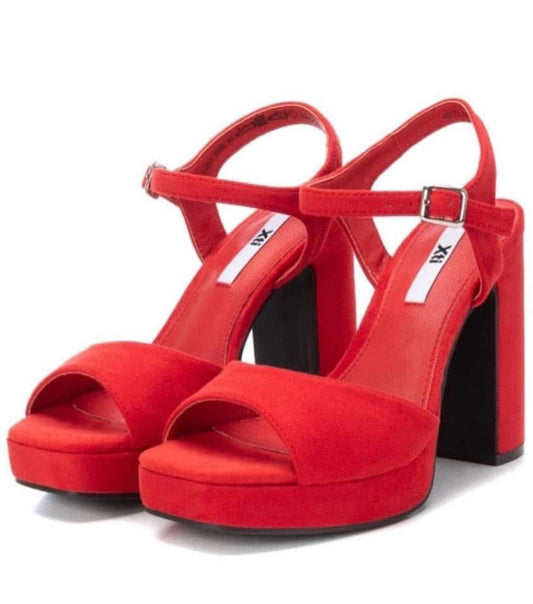 SANDALO XTI DONNA ROSSO TACCO ALTO