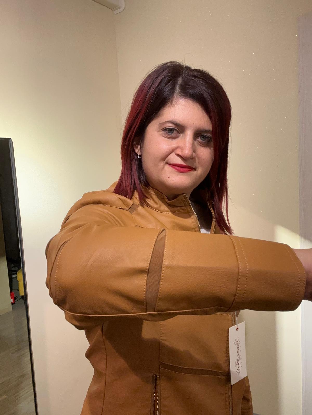 GIUBBINO DONNA ECOPELLE SENAPE