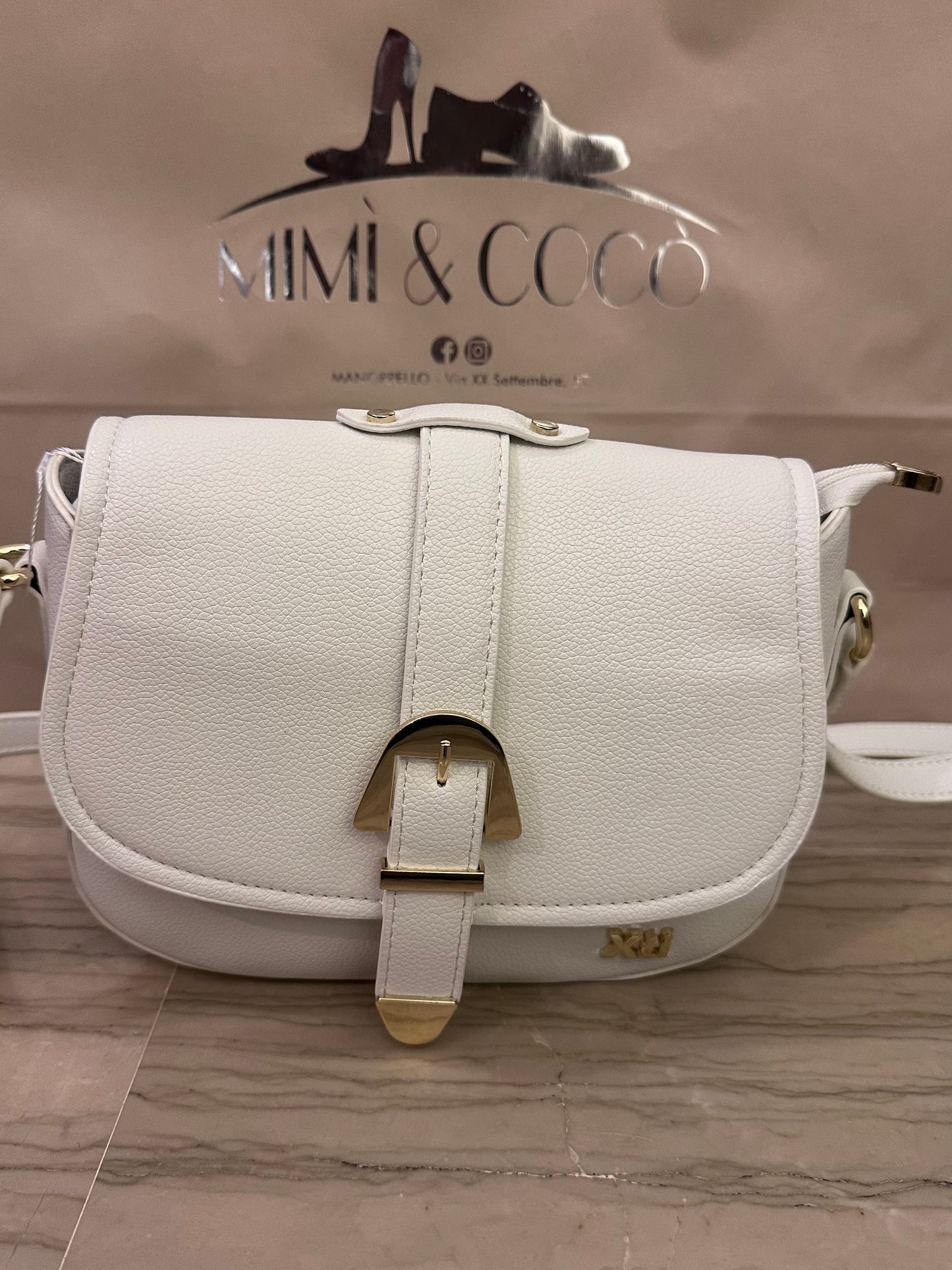 Borsa Donna Xti Bianca e Oro - Chic e Elegante