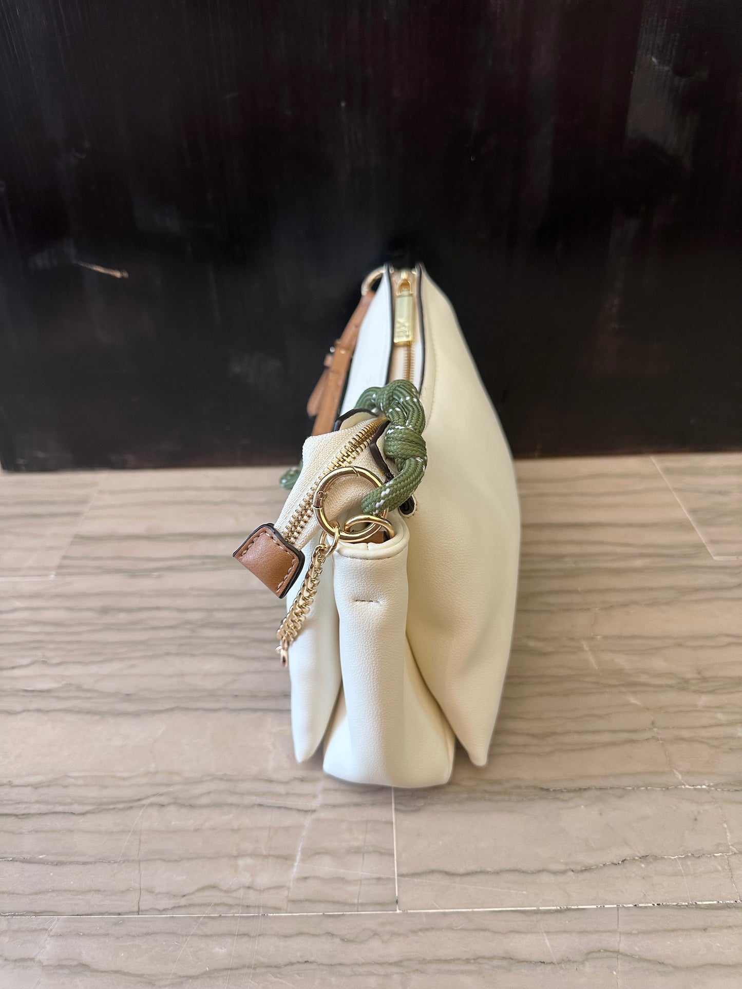 Borsa Xti Beige con Manico in Corda e Catena – Borsa Donna a Mano e Tracolla