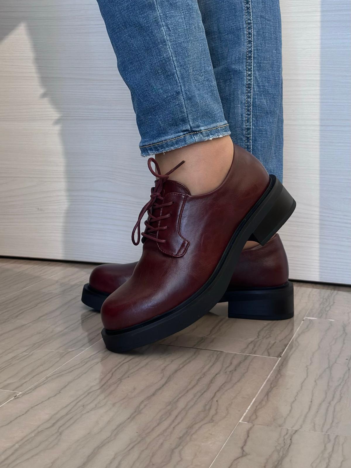 DERBY STRINGATA DONNA CRICHIC BORDEAUX