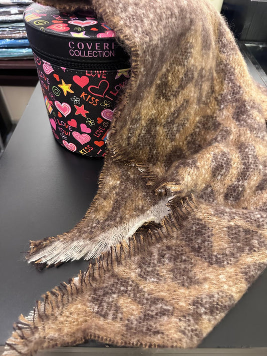 SCIARPA DONNA CALDA LEOPARDATA CALDA CON BEAUTY COVERI COLLECTION