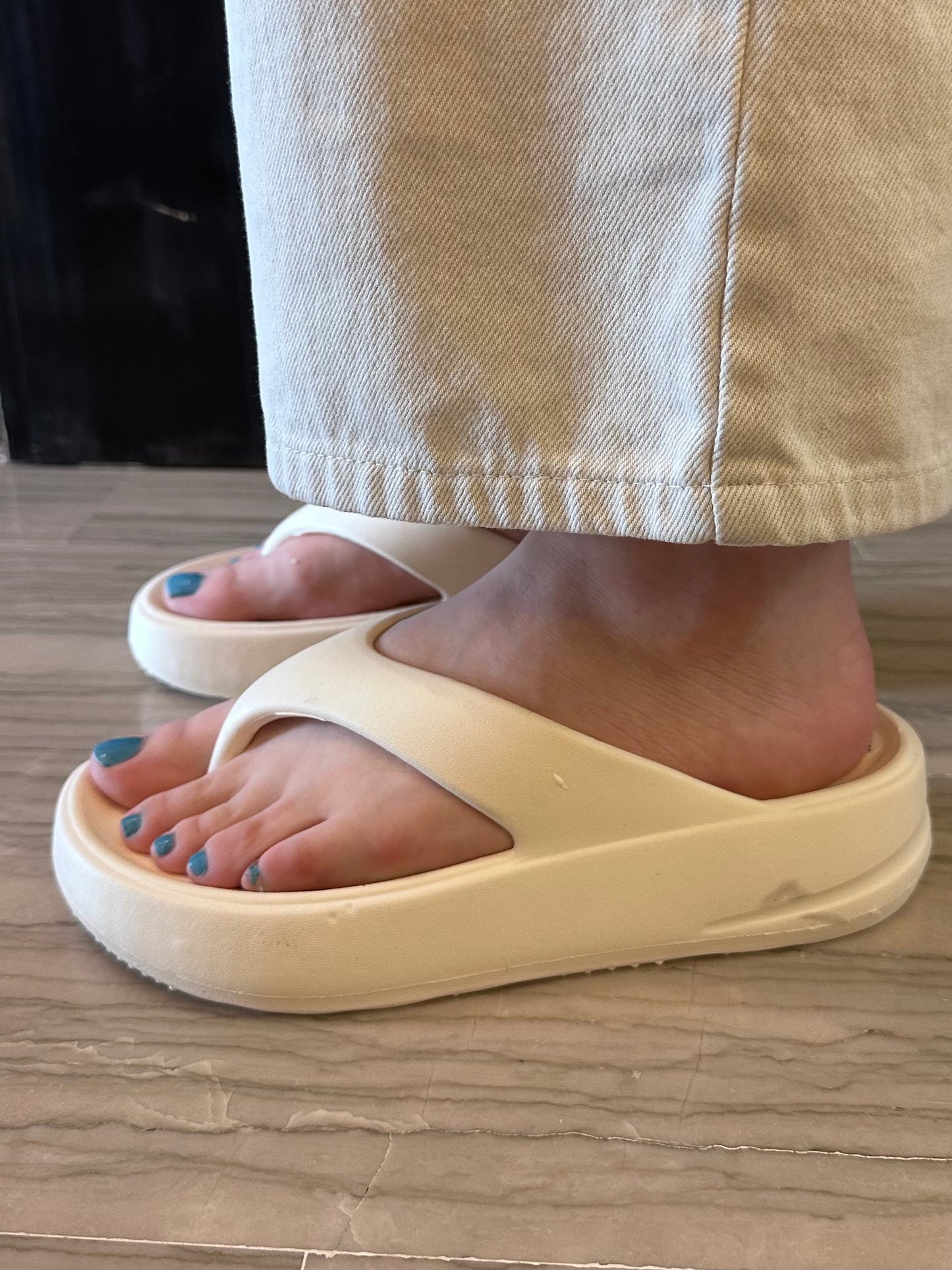 Ciabatta Infradito Donna HOTSAND Beige con Platform – Leggera e Comoda