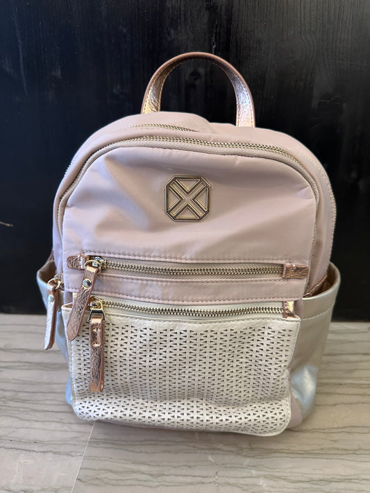 Zainetto Beige e Rosa Multi Tasche – Backpack Donna Organizer 28 cm