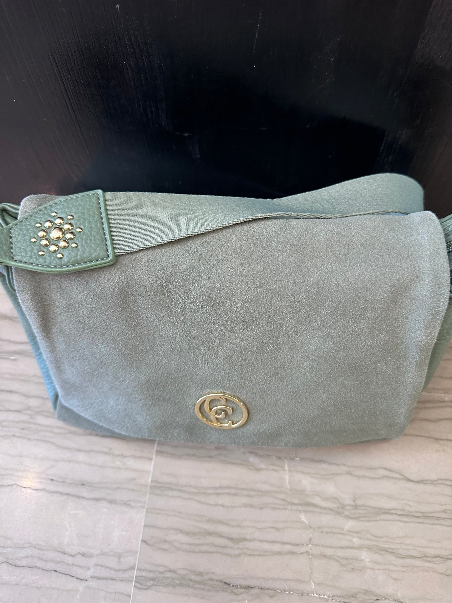 Borsa Carmela in Vera Pelle Verde Salvia – Tracolla Donna Elegante e Versatile