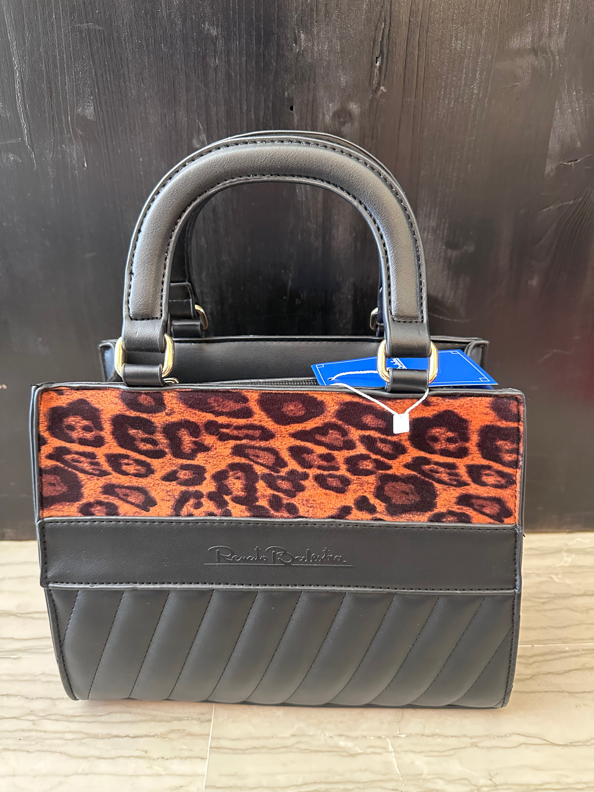 Borsa Renato Balestra – Nera con dettaglio animalier
