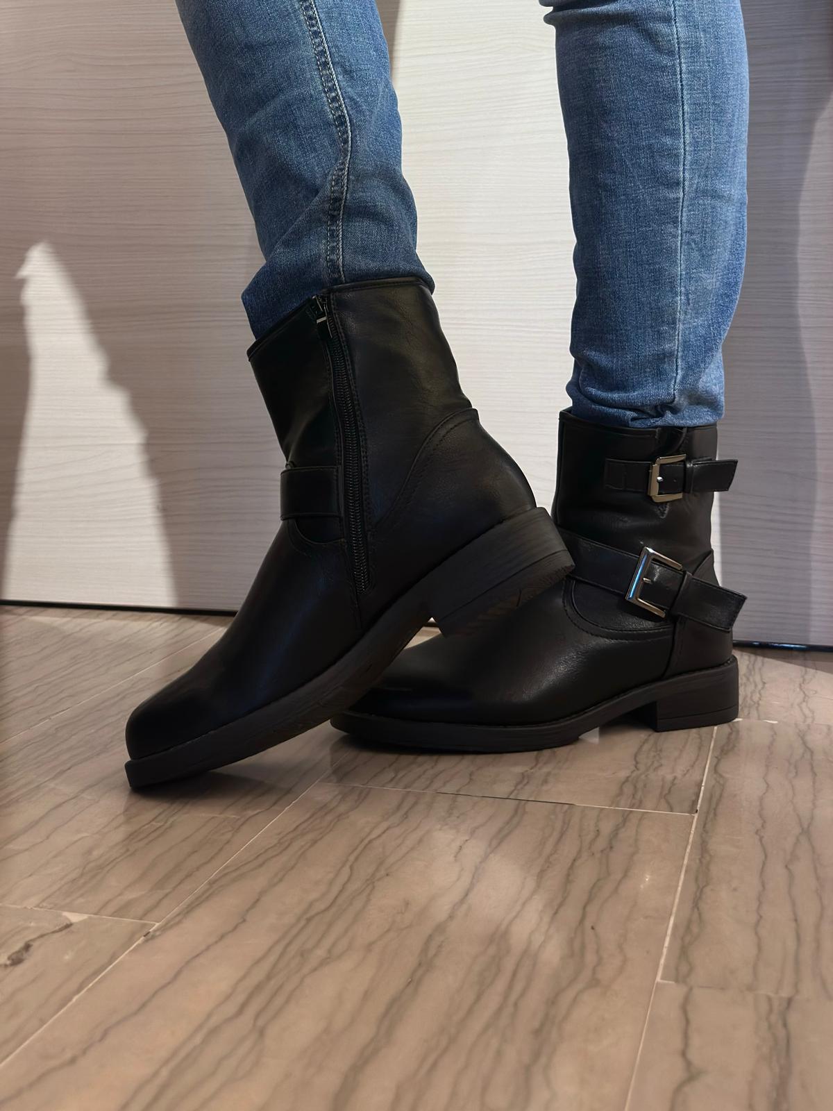 STIVALETTO DONNA SOFT SPACE NERO CON FIBBIE