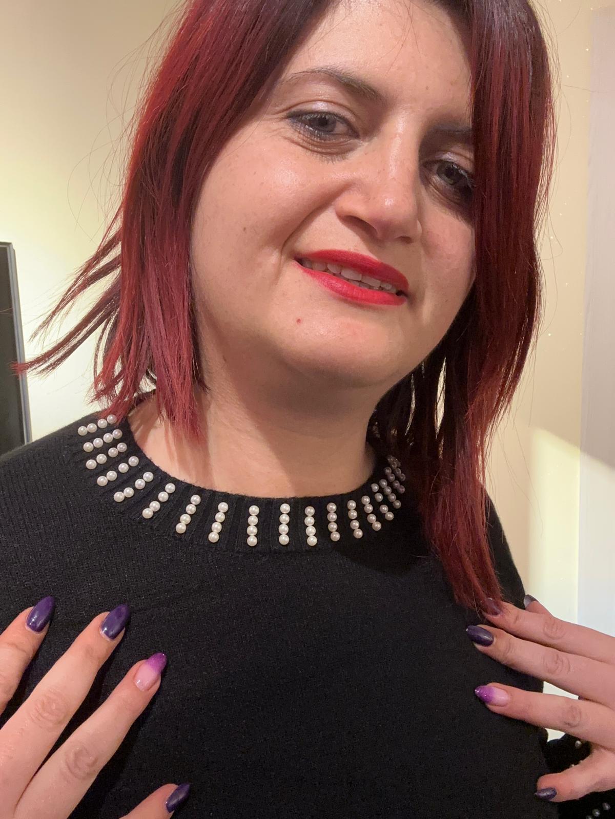 MAGLIA DONNA NERA CON PERLE IN VISCOSA