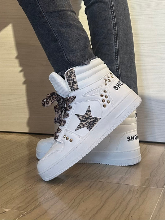 BASKET HAILEY SHOP ART SNEAKER BIANCA E LEOPARDATA