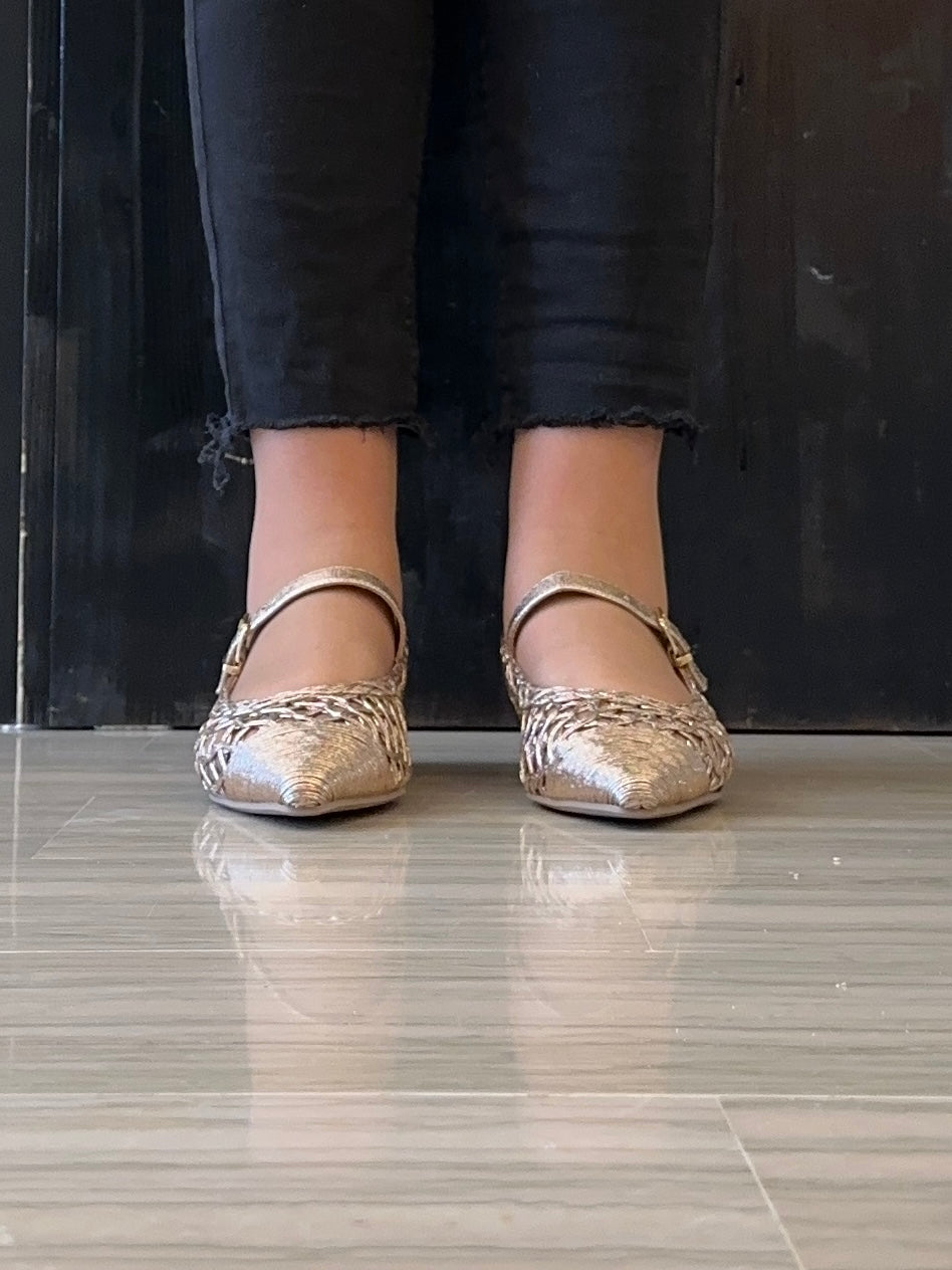 Ballerina Traforata Oro Rosa Xti con Laccetto – Scarpe Eleganti Comfort
