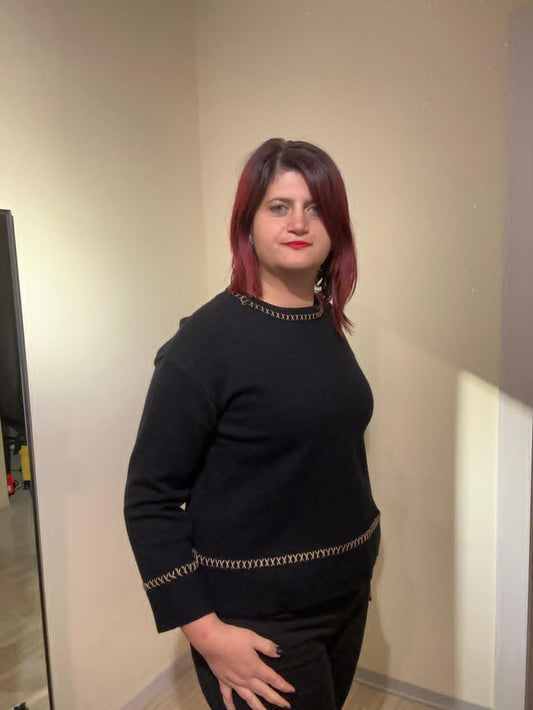 MAGLIA DONNA VISCOSA NERA