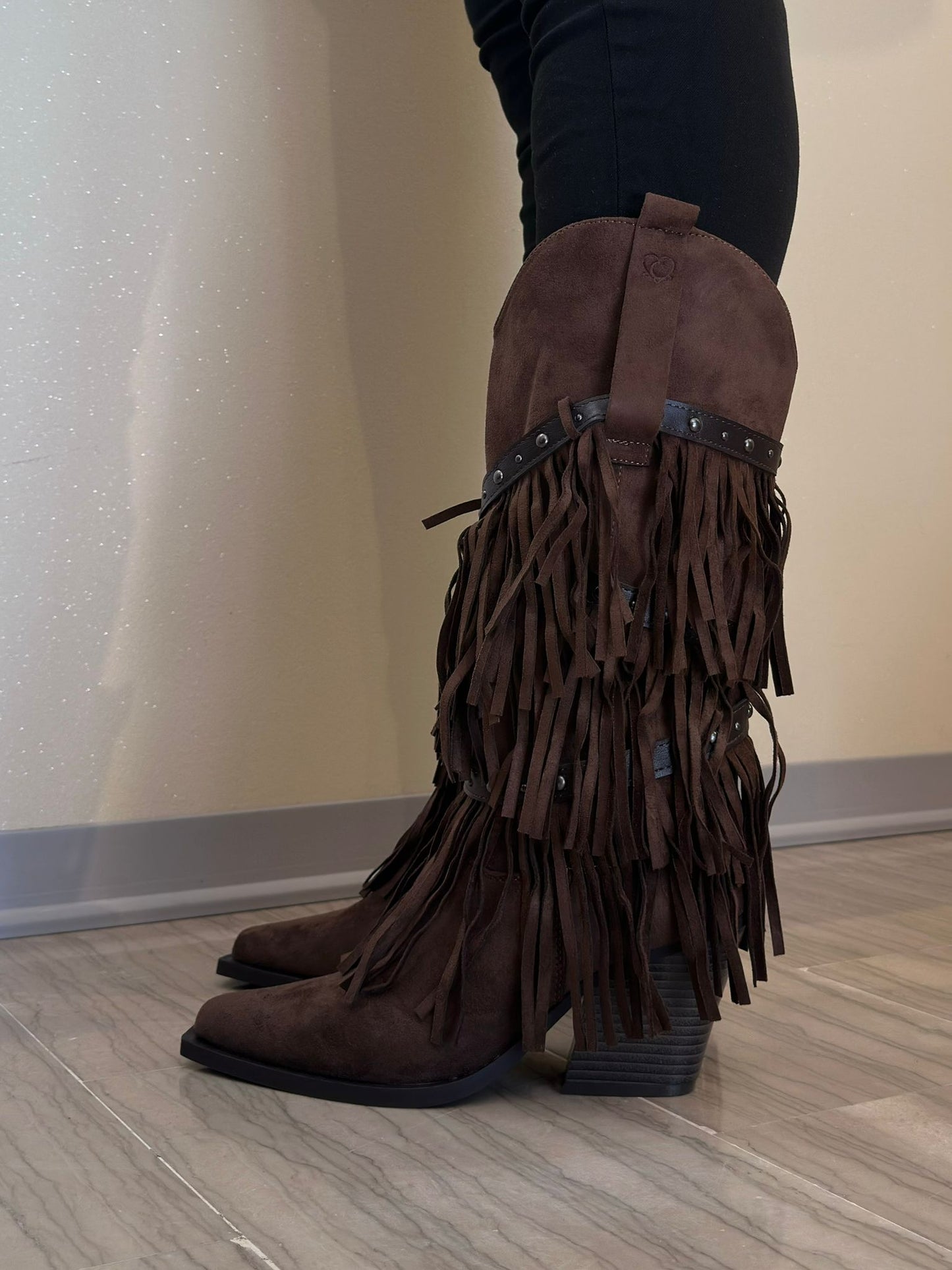 STIVALE DONNA CRICHIC TEXANO IN PELLE CAFFÈ