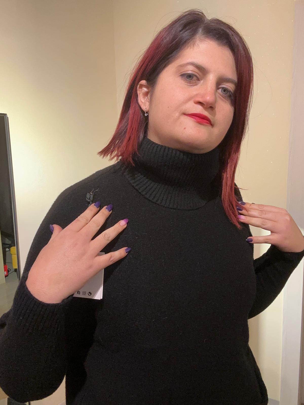 MAXI PULL DONNA COLLO ALTO NERO IN VISCOSA