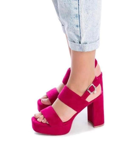 SANDALO XTI DONNA FUCSIA TACCO ALTO