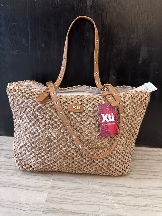 Borsa Shopping Xti in Rafia Morbida Naturale