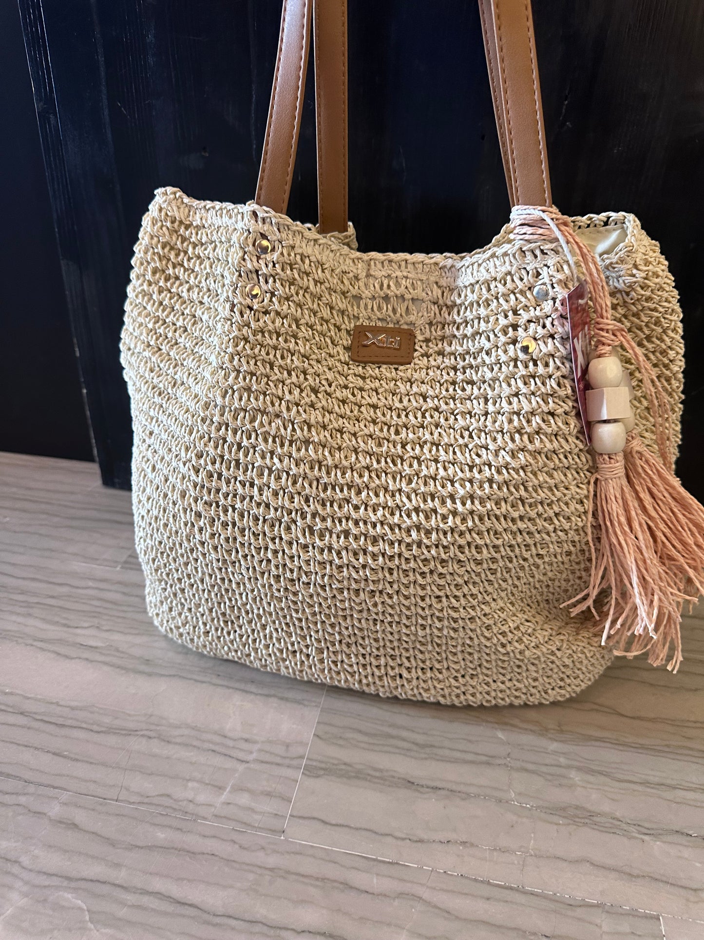 Borsa Xti Intrecciata Naturale con Nappina – Shopper Donna Estiva