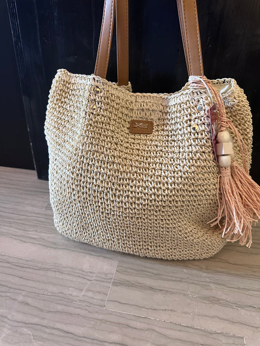 Borsa Xti Intrecciata Naturale con Nappina – Shopper Donna Estiva