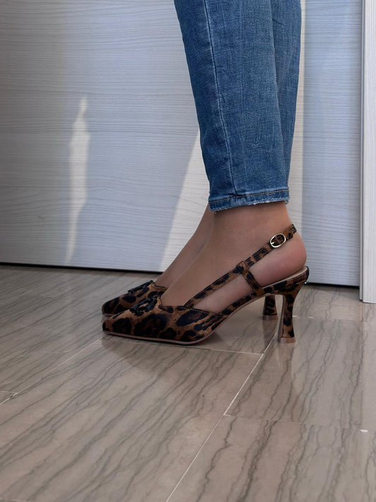 DÉCOLLETÉ CRICHIC LEOPARDATA RASO E PELLE