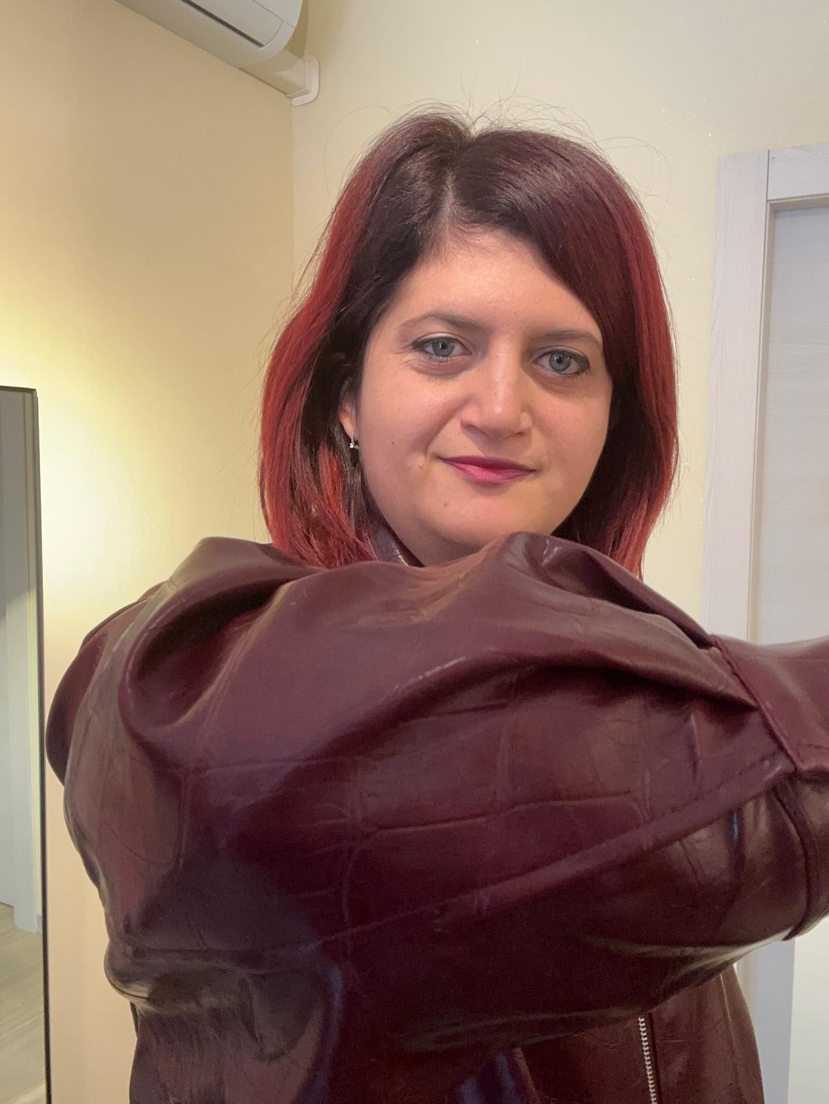 GIUBBINO ECOPELLE DONNA BORDEAUX